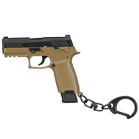 WoSport Schlsselanhnger P320 Pistole 1:4 Miniaturmodell tan/schwarz Bild 1