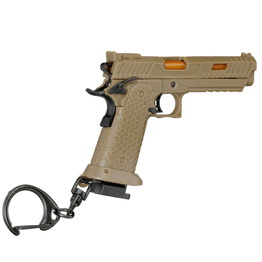 WoSport Schlsselanhnger Combat Master 2011 Pistole 1:4 Miniaturmodell tan Bild 4