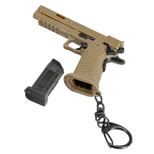 WoSport Schlsselanhnger Combat Master 2011 Pistole 1:4 Miniaturmodell tan Bild 5