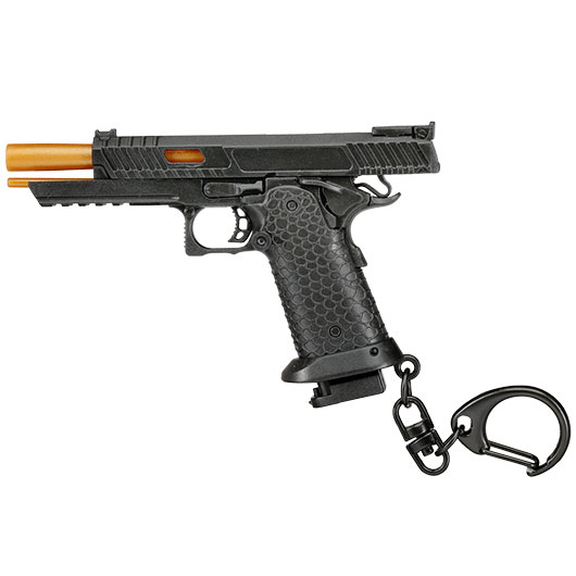 WoSport Schlsselanhnger Combat Master 2011 Pistole 1:4 Miniaturmodell schwarz Bild 2