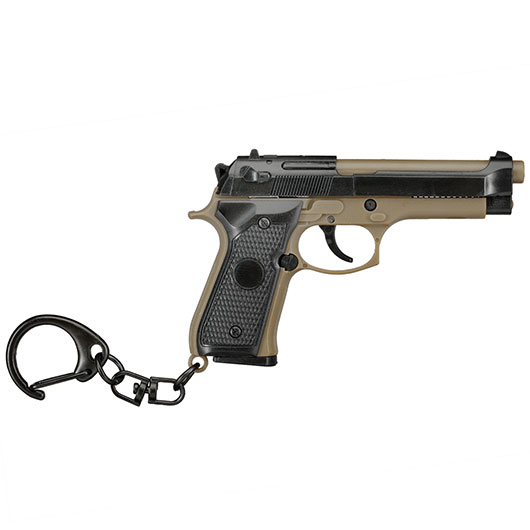 WoSport Schlsselanhnger M92 Pistole 1:4 Miniaturmodell tan/schwarz Bild 3