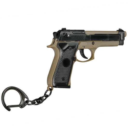 WoSport Schlsselanhnger M92 Pistole 1:4 Miniaturmodell tan/schwarz Bild 4