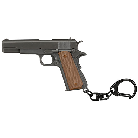 WoSport Schlsselanhnger M1911 A1 Pistole 1:4 Miniaturmodell grau/braun Bild 1
