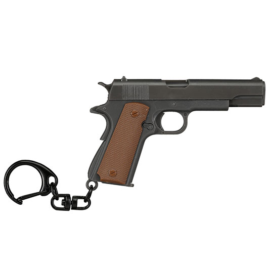 WoSport Schlsselanhnger M1911 A1 Pistole 1:4 Miniaturmodell grau/braun Bild 3