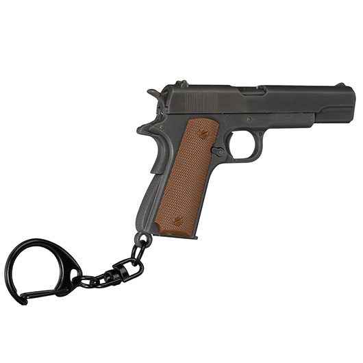 WoSport Schlsselanhnger M1911 A1 Pistole 1:4 Miniaturmodell grau/braun Bild 4