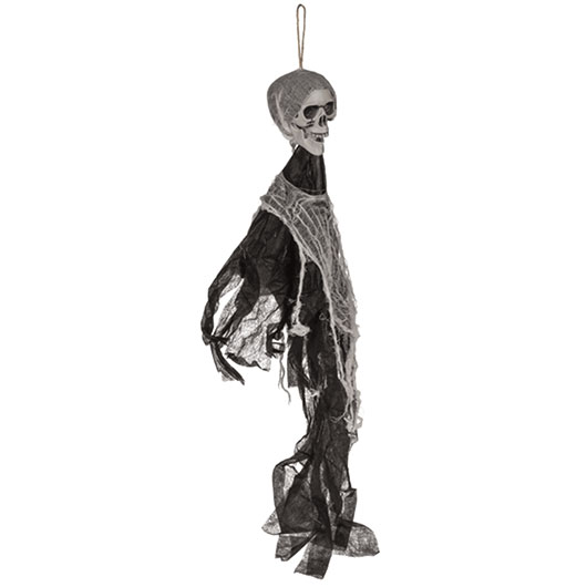Deko Totenkopf zum aufhngen schwarz/wei 85 cm