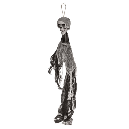 Deko Totenkopf zum aufhngen schwarz/wei 85 cm Bild 1