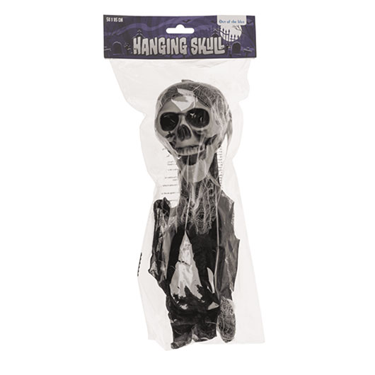 Deko Totenkopf zum aufhngen schwarz/wei 85 cm Bild 2