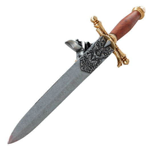 Dolchpistole 18tes Jahrhundert mit Holzgriff Deko Bild 1