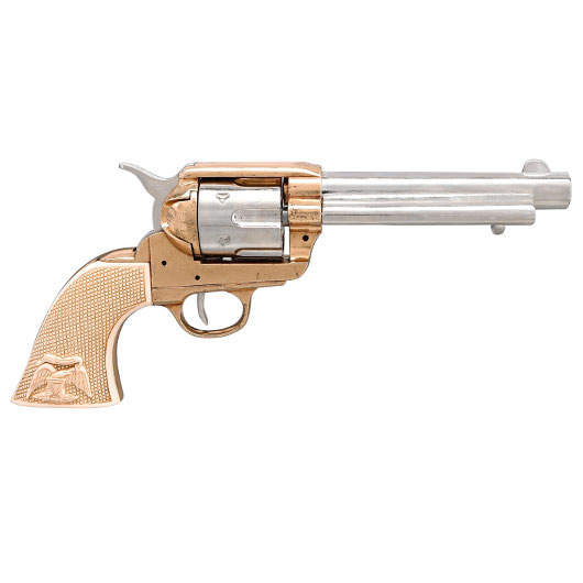 45er Colt Peacemaker USA 1873 messingfarben Deko Bild 3