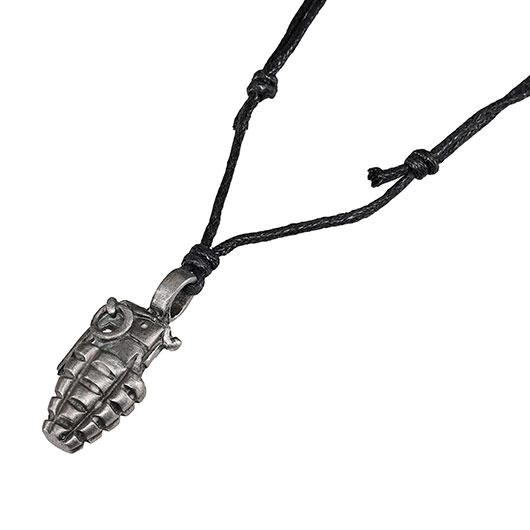 Halskette mit Handgranaten Anhnger silber Bild 1
