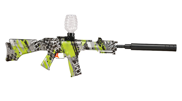 Hydrogel Actionblaster Extreme elektrisch inkl. Akku, Schalldämpfer, Gelkugeln & Schutzbrille camo Bild 4