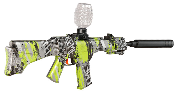 Hydrogel Actionblaster Extreme elektrisch inkl. Akku, Schalldämpfer, Gelkugeln & Schutzbrille camo Bild 5
