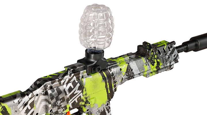 Hydrogel Actionblaster Extreme elektrisch inkl. Akku, Schalldämpfer, Gelkugeln & Schutzbrille camo Bild 6