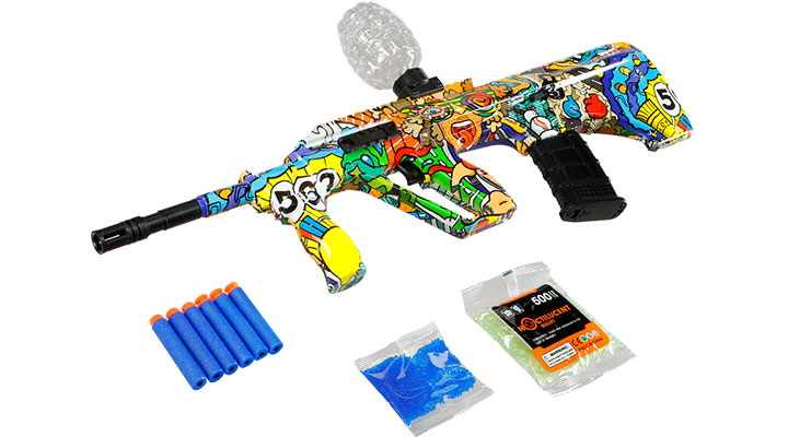 Asgard Actionblaster SW20B elektrisch fr Schaumstoff-Pfeile, Gel- und Airsoftmunition inkl. Akku, Munition & Schutzbrille Bild 4