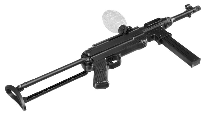 Asgard Actionblaster MP40 elektrisch fr Schaumstoff-Pfeile, Gel- und Airsoftmunition inkl. Akku, Munition, Schutzbrille & T Bild 10