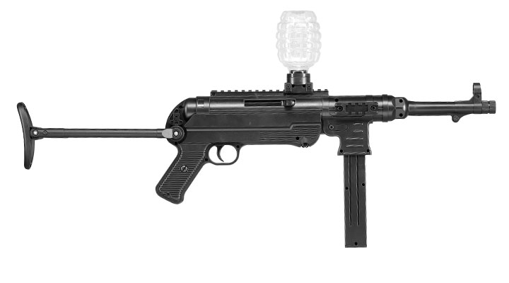 Asgard Actionblaster MP40 elektrisch fr Schaumstoff-Pfeile, Gel- und Airsoftmunition inkl. Akku, Munition, Schutzbrille & T Bild 5