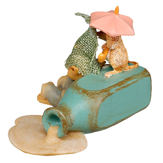Dekofiguren Pixie Kobold und Maus mit Milchflasche 11 x 8 cm Bild 2