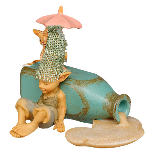 Dekofiguren Pixie Kobold und Maus mit Milchflasche 11 x 8 cm Bild 4