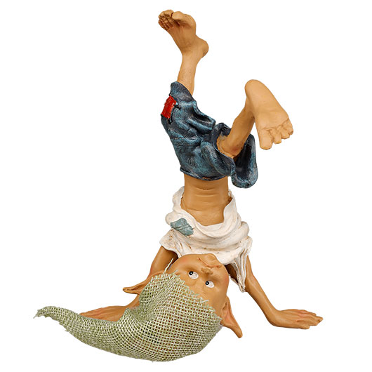 Dekofiguren Pixie Kobold macht Kopfstand 2er Set 11,8 x 15,5 cm Bild 1