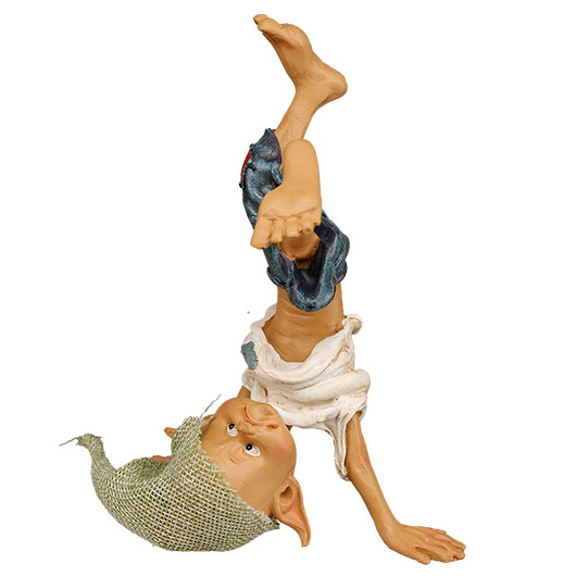 Dekofiguren Pixie Kobold macht Kopfstand 2er Set 11,8 x 15,5 cm Bild 2