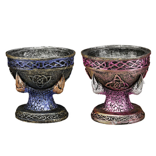 Dekofigur Drachen-Schatulle blau & lila 2er Set 8,4 x 18,4 cm Bild 1