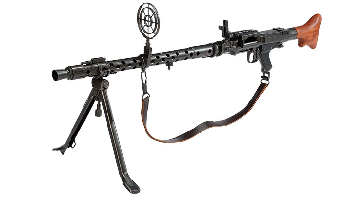 Dekowaffe Dt. Maschinengewehr MG 34 mit Fliegervisier Kreiskorn