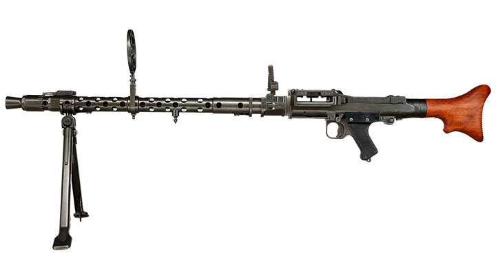 Dekowaffe Dt. Maschinengewehr MG 34 mit Fliegervisier Kreiskorn Bild 1