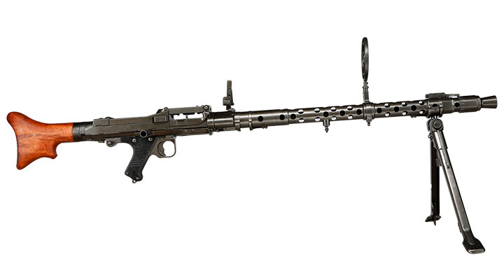 Dekowaffe Dt. Maschinengewehr MG 34 mit Fliegervisier Kreiskorn Bild 2