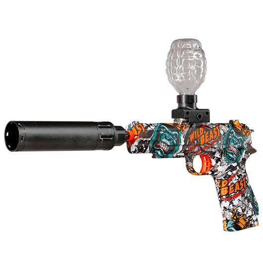 Asgard Gelpistole Actionblaster Wild Beast elektrisch inkl. Akku, Schalldmpfer, Gelkugeln & Schutzbrille Bild 1