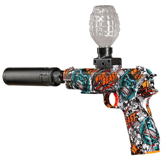 Asgard Gelpistole Actionblaster Wild Beast elektrisch inkl. Akku, Schalldmpfer, Gelkugeln & Schutzbrille Bild 2