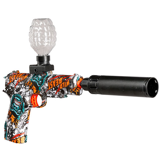 Asgard Gelpistole Actionblaster Wild Beast elektrisch inkl. Akku, Schalldmpfer, Gelkugeln & Schutzbrille Bild 4