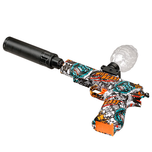 Asgard Gelpistole Actionblaster Wild Beast elektrisch inkl. Akku, Schalldmpfer, Gelkugeln & Schutzbrille Bild 6