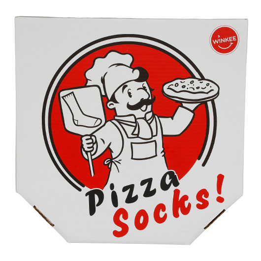 Pizza Socken 4Paar in einer Pizza Box Gr. 41-45