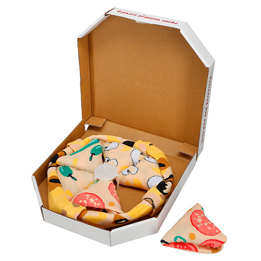 Pizza Socken 4Paar in einer Pizza Box Gr. 41-45 Bild 5