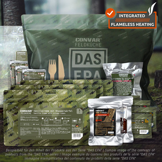 CONVAR DAS EPA - PIONIER Tagesration mit Einpersonenpackungen mit lang haltbaren Lebensmitteln Bild 1