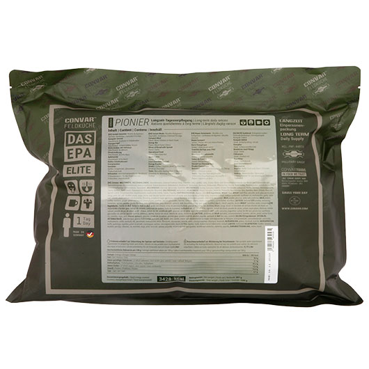 CONVAR DAS EPA - PIONIER Tagesration mit Einpersonenpackungen mit lang haltbaren Lebensmitteln Bild 1