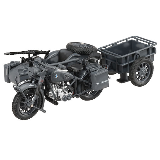 Techno 1:24 BMW R75 Gespann mit Anhnger und Panzerfaust 30 grau Bild 3