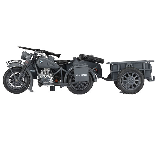Techno 1:24 BMW R75 Gespann mit Anhnger und Panzerfaust 30 grau Bild 7