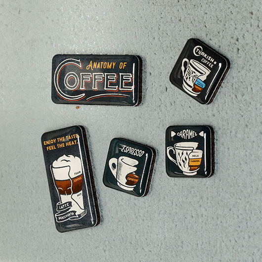 NostalgicArt Magnet-Set Anatomy of Coffee 9 kraftvolle Magnete Bild 5