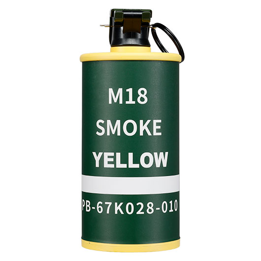 WoSport US M18 Deko Rauch-Handgranate mit Metall-Clip - Yellow Smoke Edition