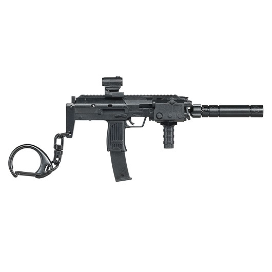 WoSport Schlsselanhnger MP7A2 Maschinenpistole 1:6 Miniaturmodell schwarz Bild 2