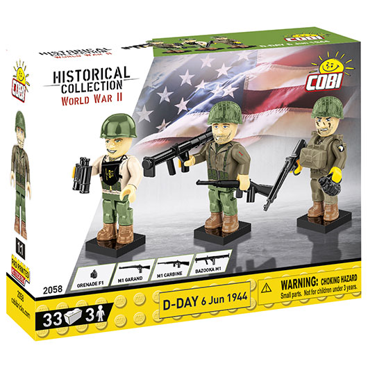Cobi Historical Collection Bausatz Soldaten D-Day 6 Jun 1944 33 Teile 2058 Bild 1