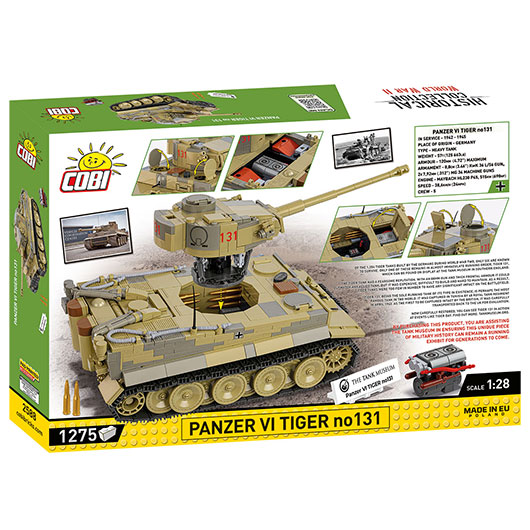 Cobi Historical Collection Bausatz Panzer VI Tiger no 131 1278 Teile 2588 Bild 3