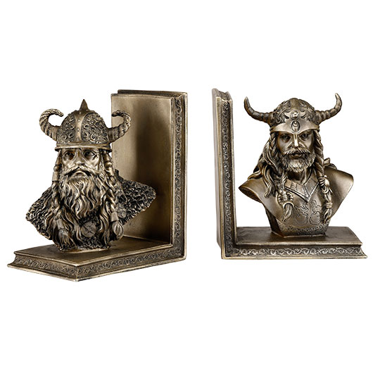 Buchsttzen Wikinger-Bste 2er Set
