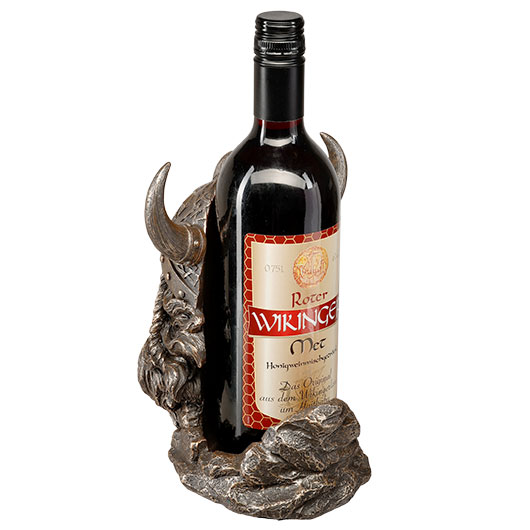 Flaschenhalterung Wikingerkopf fr Honigwein oder andere Lieblingsgetrnke. Origineller Flaschenhalter fr Flaschen bis zu 0,75  Bild 5