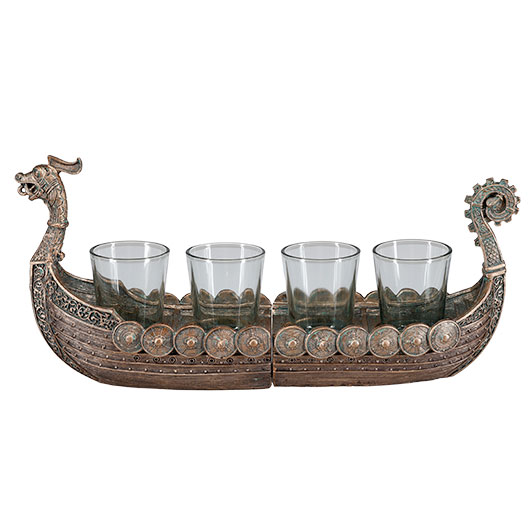 Wikingerschiff mit Schnapsgl�ser