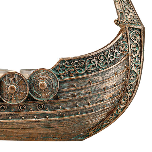 Wikingerschiff Drakkar Teelichterhalter f�r 3 Kerzen Bild 6