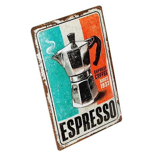 Blechschild Espresso 20 x 30 cm Bild 2