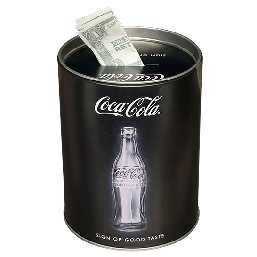 Blech-Spardose Coca-Cola-Logo schwarz Bild 1